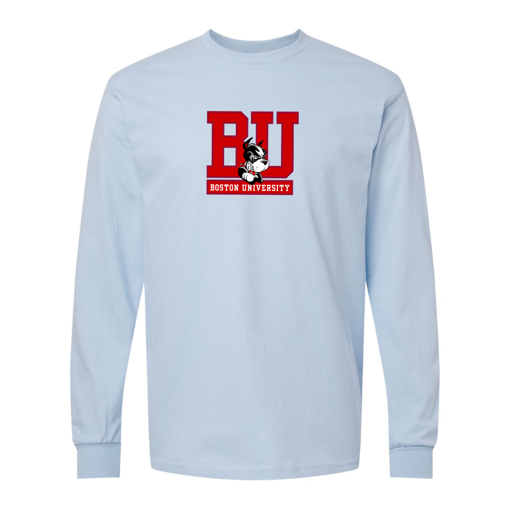 Men's Boston University Terriers Gildan Heavy Cotton Long Sleeve T-Shirt