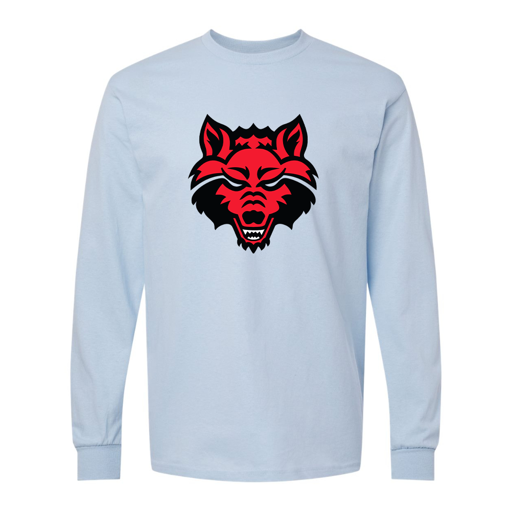 Men's  Arkansas State Red Wolves Gildan Heavy Cotton Long Sleeve T-Shirt