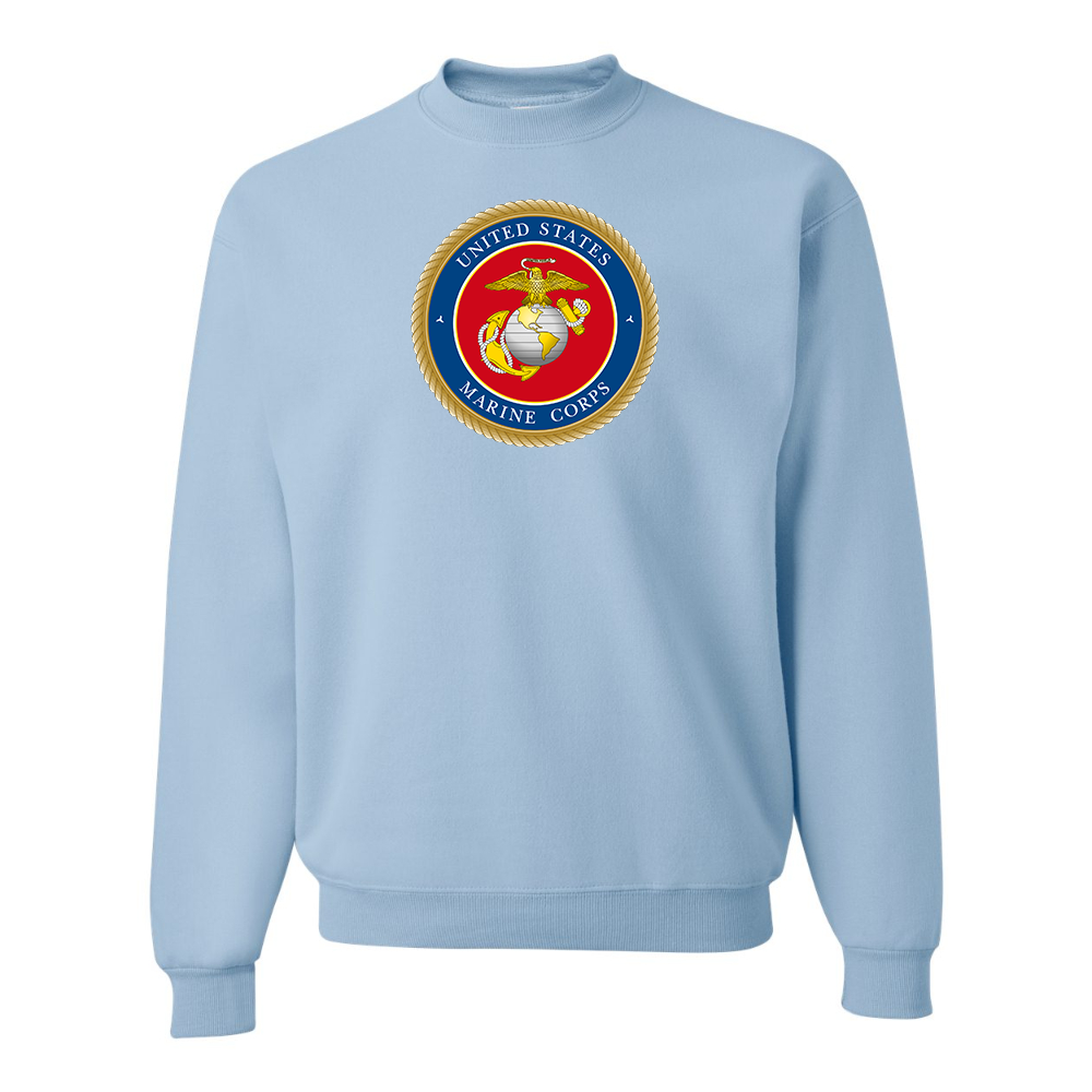 Men's  USMC Emblem JERZEES NuBlend Crewneck Sweatshirt