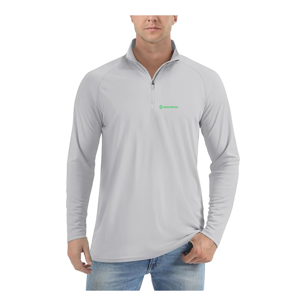 Men's  Ahold Delhaize Vertical Logo Lightweight Quarter-Zip Athletic Shirt Long Sleeve Performance Wear