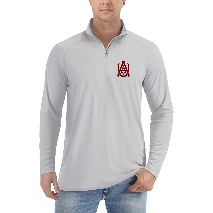 Men's Alabama AM Bulldogs   Lightweight Quarter-Zip Athletic Shirt Long Sleeve Performance Wear