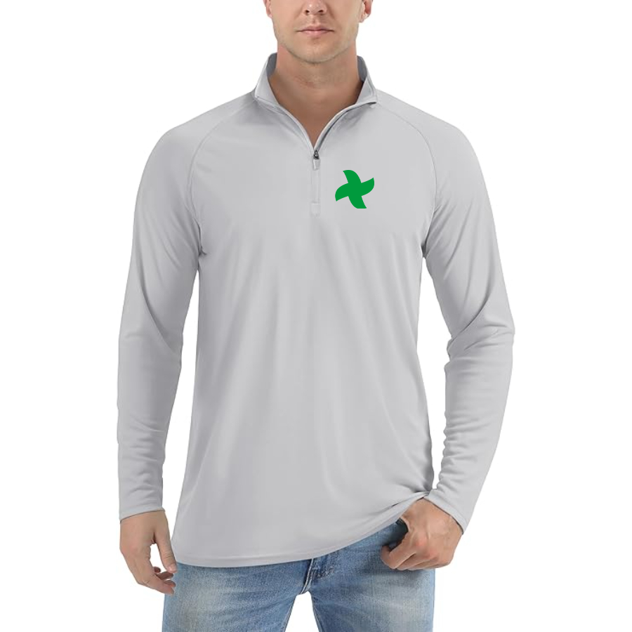 Men's Thermomix Screw Logo  Lightweight Quarter-Zip Athletic Shirt Long Sleeve Performance Wear