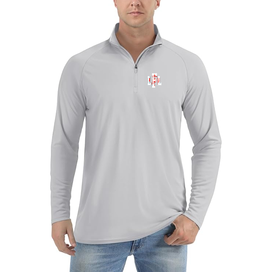 Men's LFL Canada   Logo Lightweight Quarter-Zip Athletic Shirt Long Sleeve Performance Wear