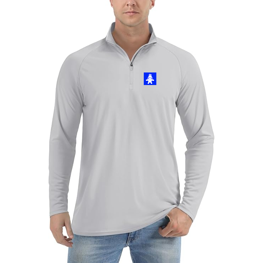 Men's Mac Miller  Logo Lightweight Quarter-Zip Athletic Shirt Long Sleeve Performance Wear