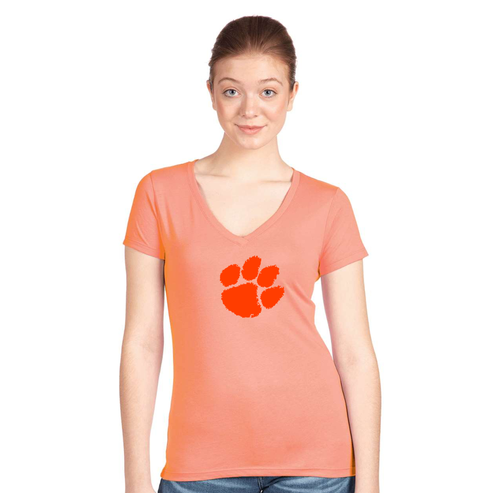 Women's Clemson Tigers Next Level V-Neck T-Shirt