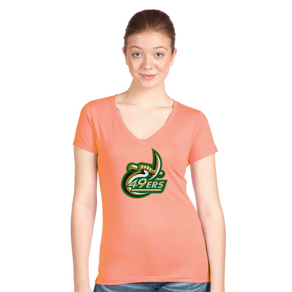 Women's Charlotte 49ers Next Level V-Neck T-Shirt
