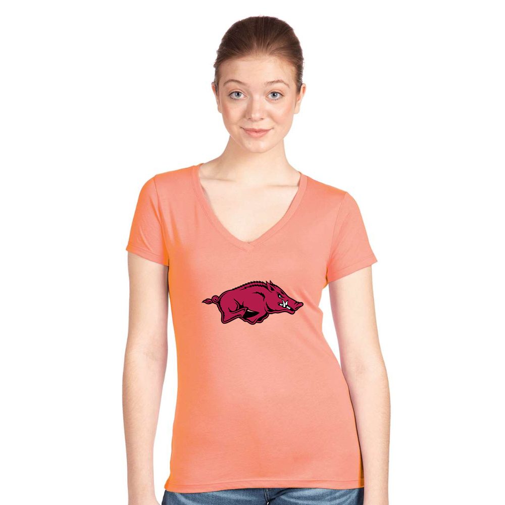 Women's   Arkansas Razorbacks Next Level V-Neck T-Shirt