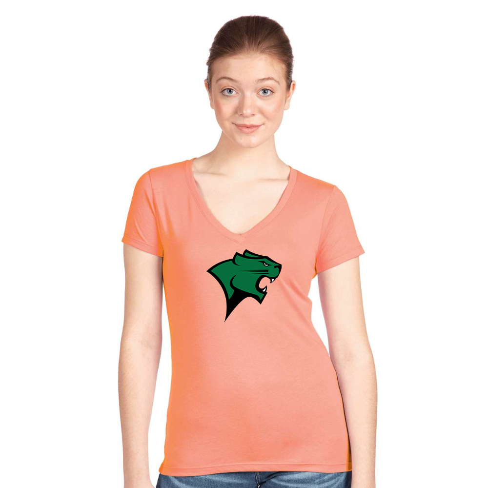 Women's Chicago State Cougars  Next Level V-Neck T-Shirt