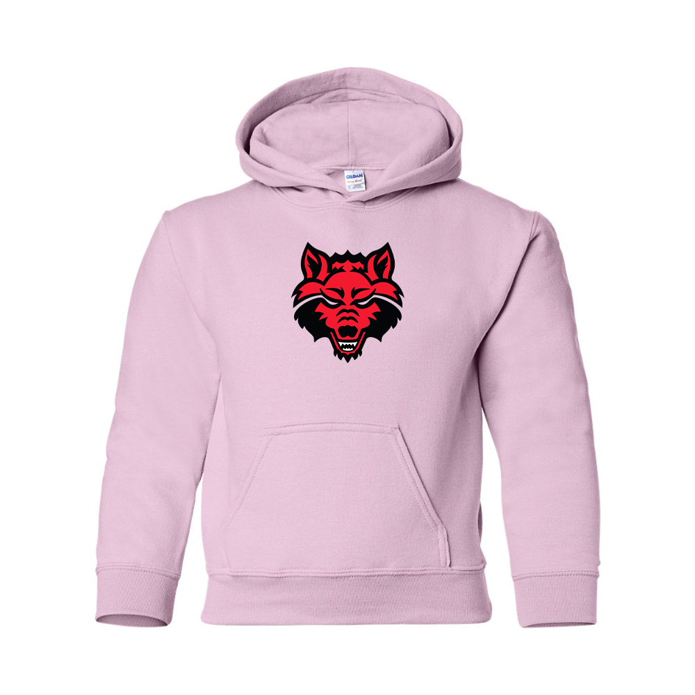Youth Arkansas State Red Wolves Gildan Heavy Blend  Hooded Sweatshirt