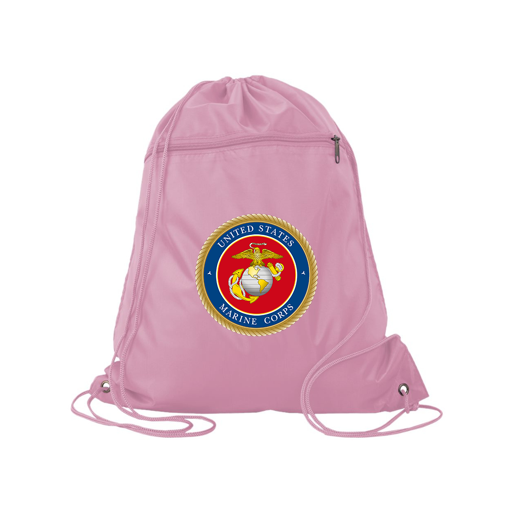 USMC Emblem Q-Tees - Polyester Cinchpack