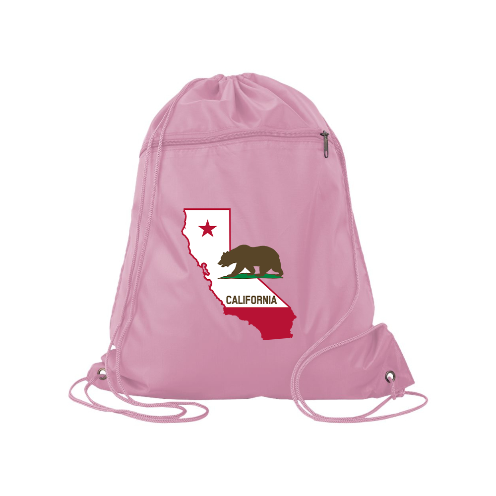 California Bear Map  Q-Tees - Polyester Cinchpack