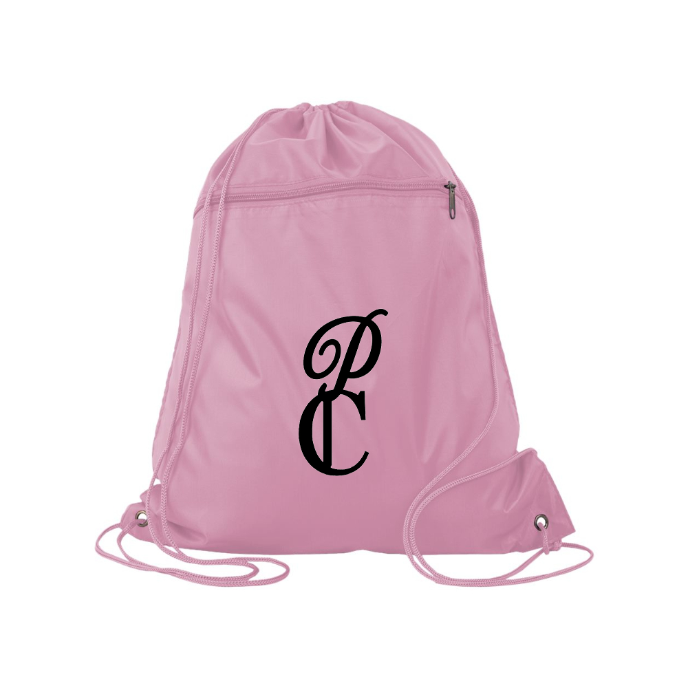 P & C Black  Q-Tees - Polyester Cinchpack