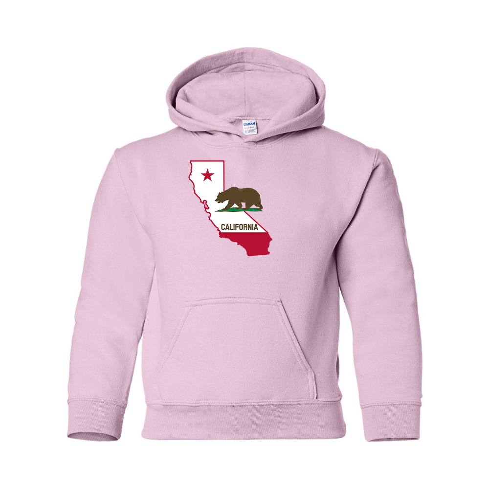 Youth  California Bear Map Gildan Heavy Blend  Hooded Sweatshirt