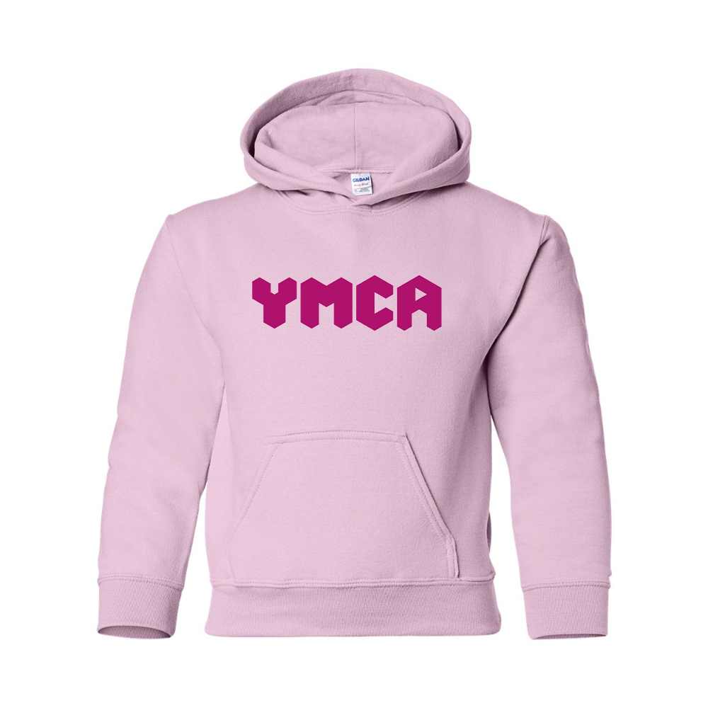 Youth  YMCA Mauve Gildan Heavy Blend  Hooded Sweatshirt