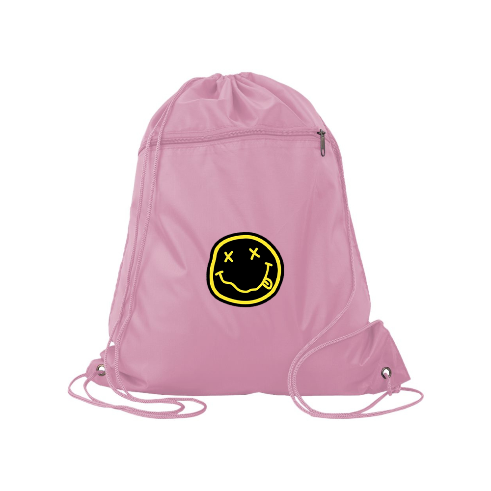 Nirvana Yellow and Black Face Q-Tees - Polyester Cinchpack