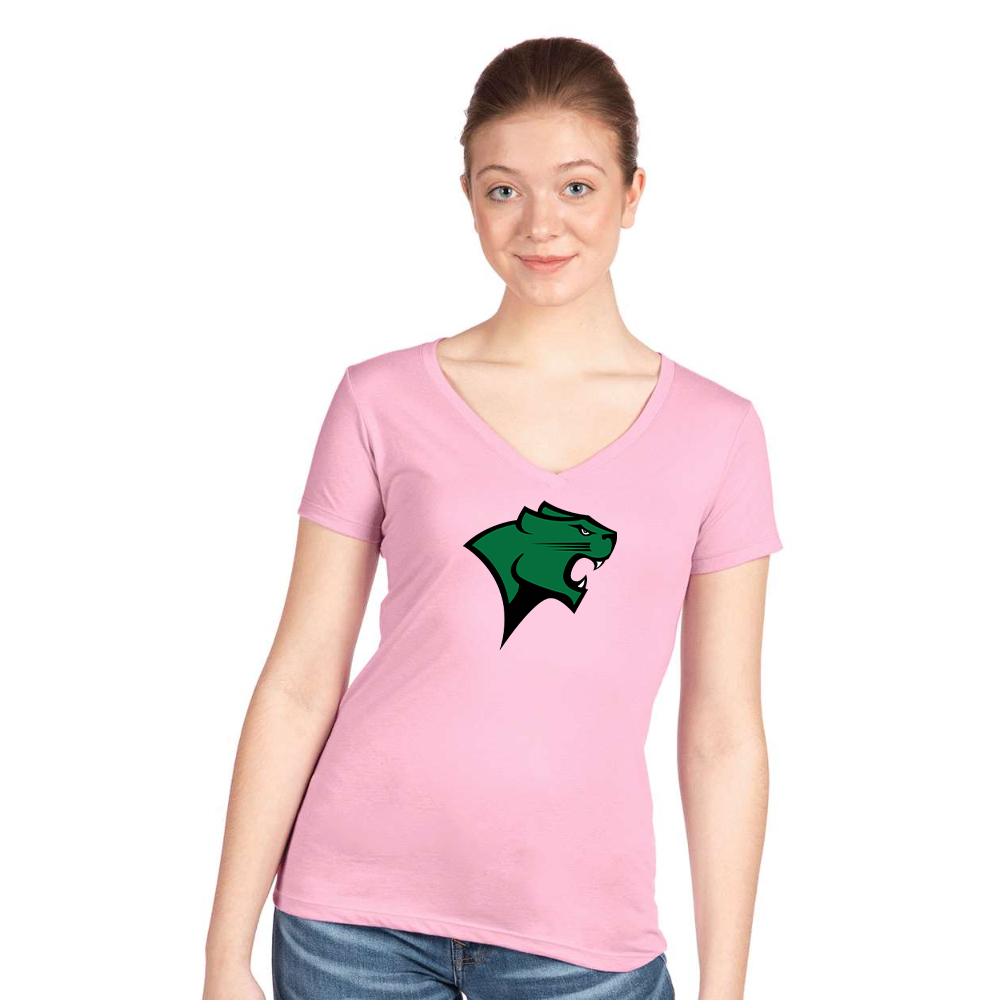 Women's Chicago State Cougars  Next Level V-Neck T-Shirt