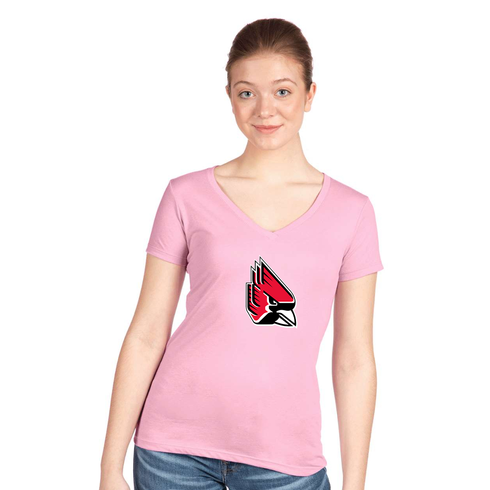 Women's  Ball State Cardinals Next Level V-Neck T-Shirt