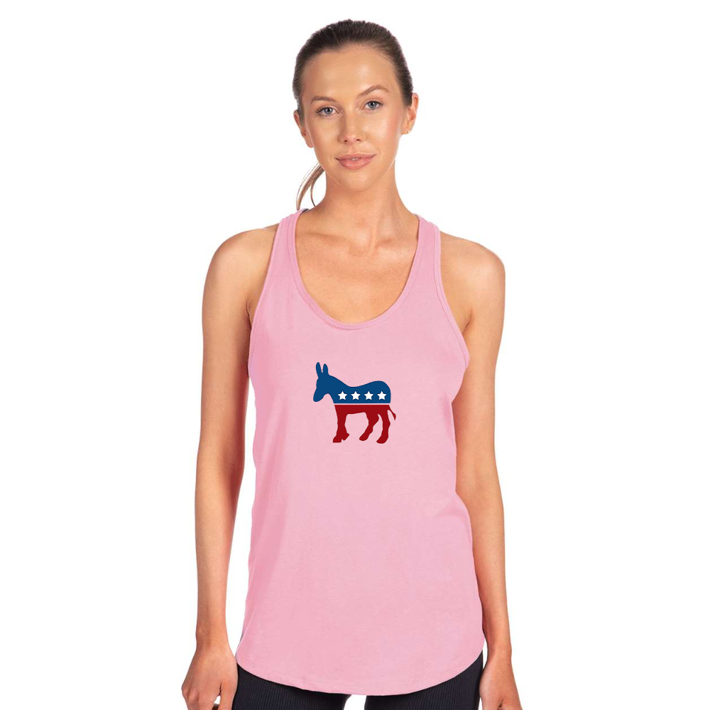 Women's Democrat Election Symbol Next Level Ideal Racerback Tank