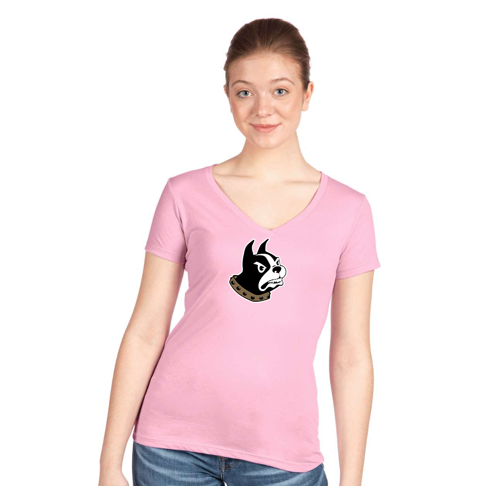 Women's   Woffrd Terriers   Next Level V-Neck T-Shirt