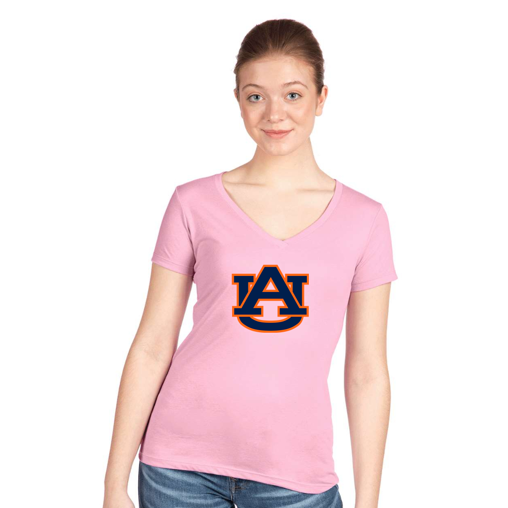 Women's Auburn Tigers  Next Level V-Neck T-Shirt
