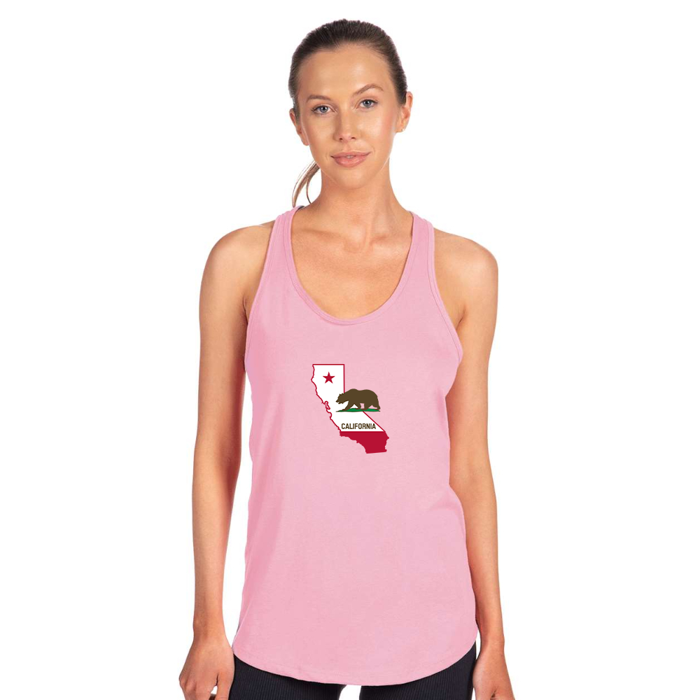 Women's  California Bear Map Next Level Ideal Racerback Tank