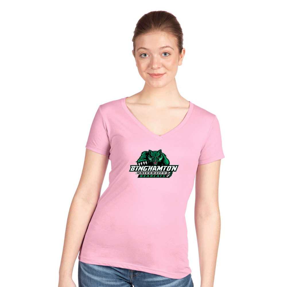 Women's Binghamton Bearcats  Next Level V-Neck T-Shirt