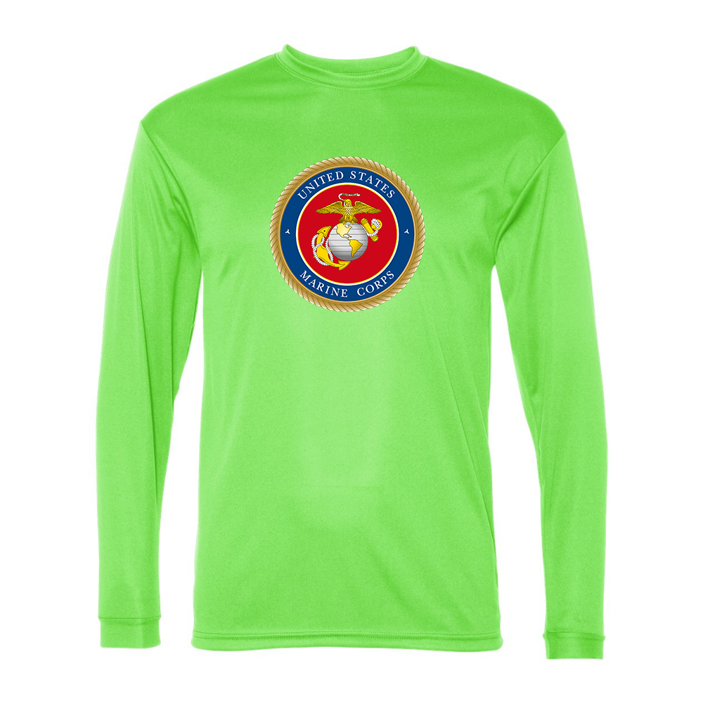 Men's  USMC Emblem Performance Long Sleeve T-Shirt