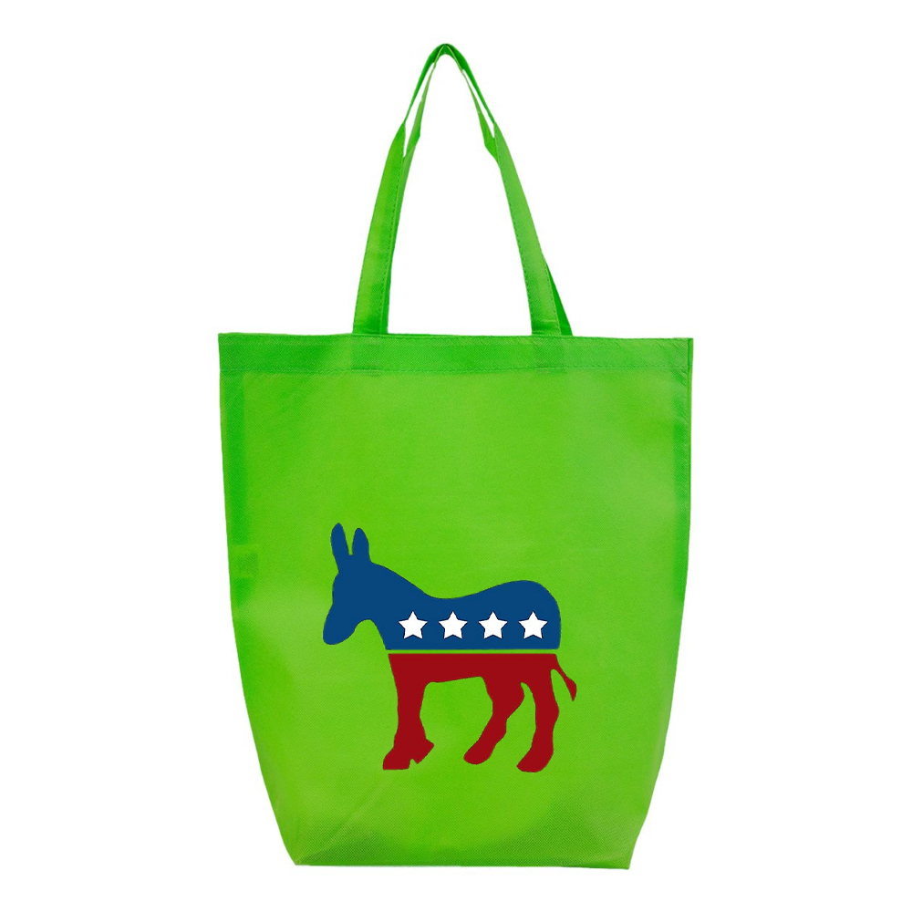 Democrat Election Symbol Q-Tees Non-Woven Gusset Bottom Tote