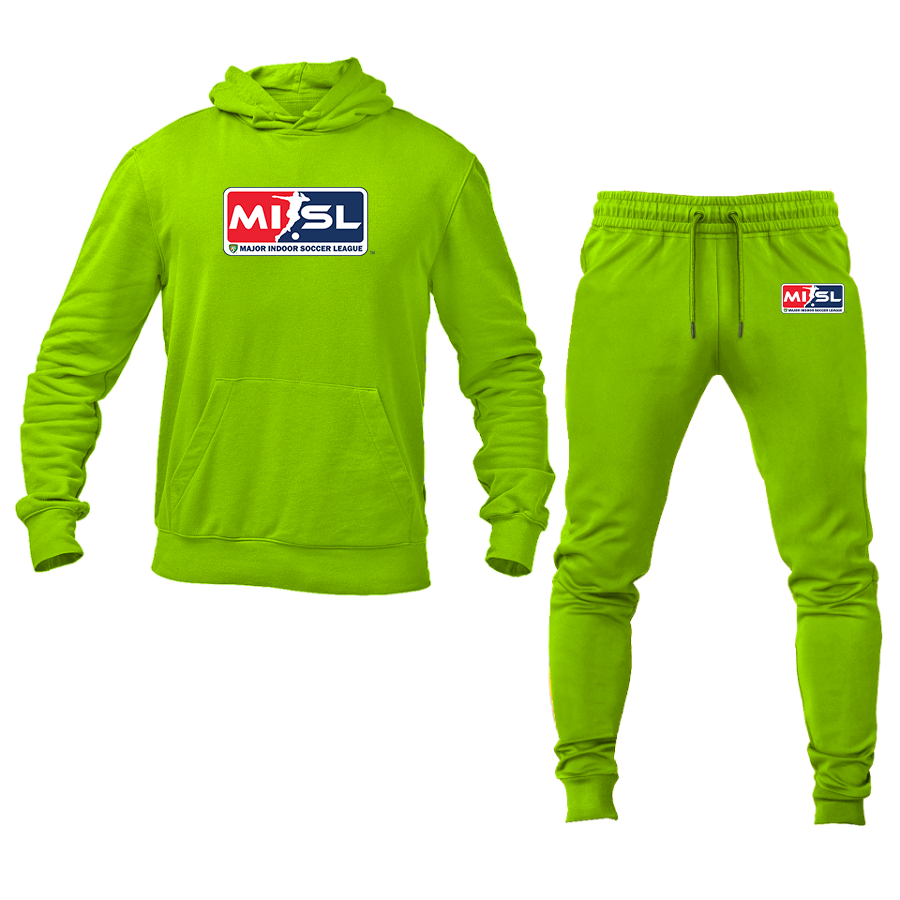 Men's Major Indoor Soccer League  Logo Hoodie Joggers Set