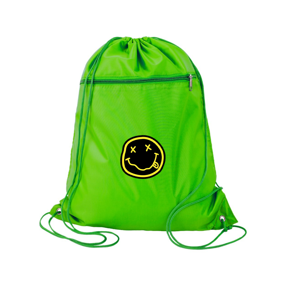 Nirvana Yellow and Black Face Q-Tees - Polyester Cinchpack