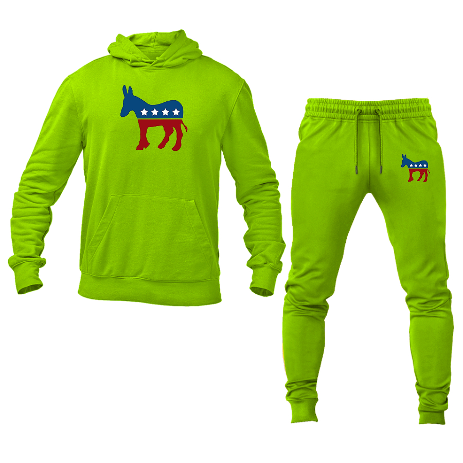 Men's Democrat Election Symbol Hoodie Joggers Set
