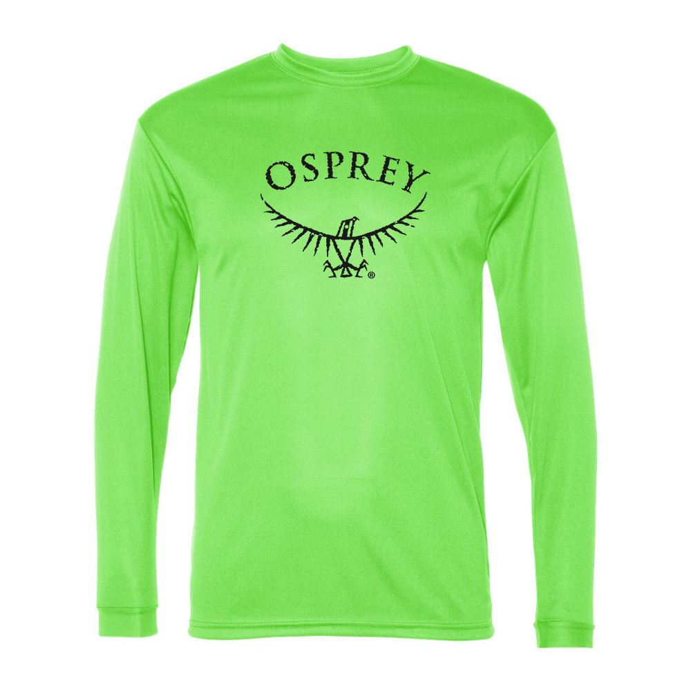 Men's Osprey Black  Performance Long Sleeve T-Shirt