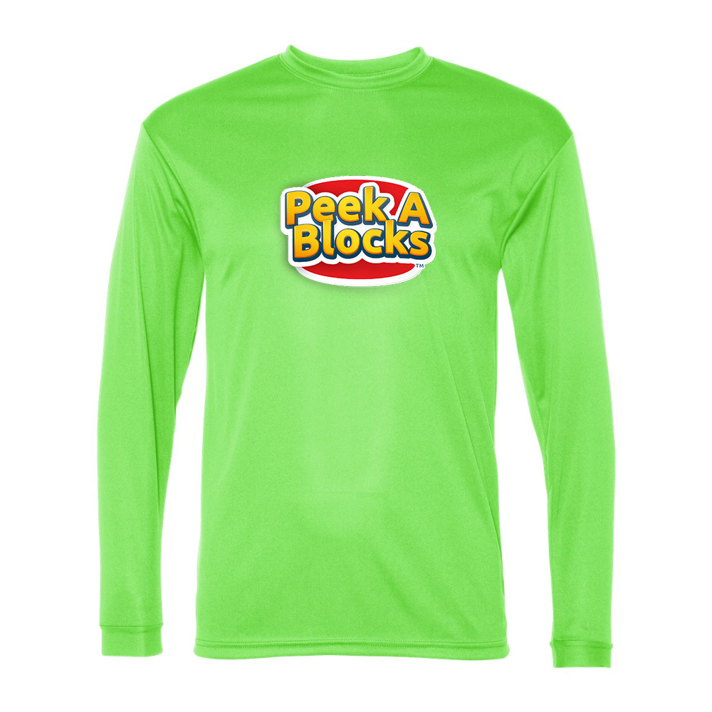 Men's Peek A Blocks  Performance Long Sleeve T-Shirt