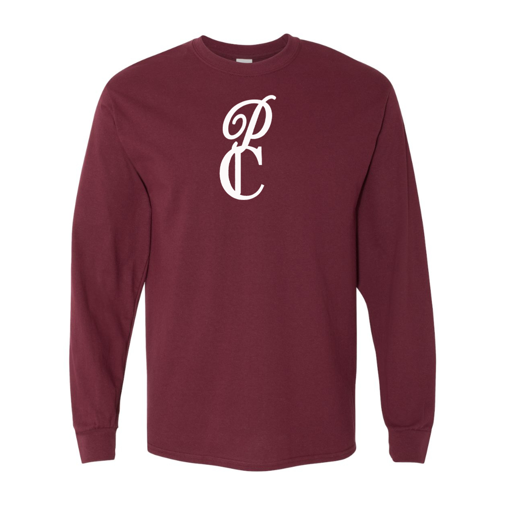 Men's P & C Black   Gildan Heavy Cotton Long Sleeve T-Shirt