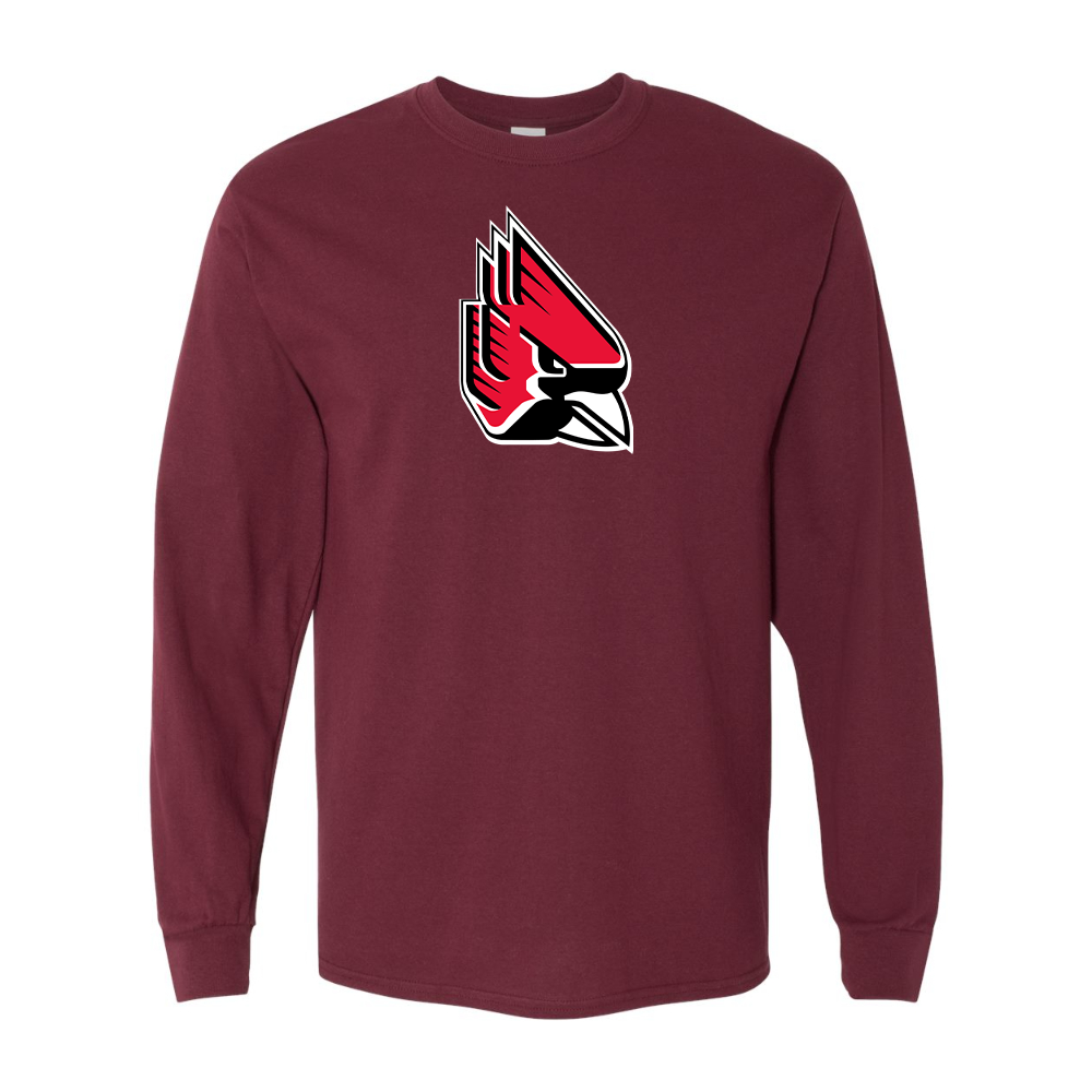 Men's   Ball State Cardinals Gildan Heavy Cotton Long Sleeve T-Shirt