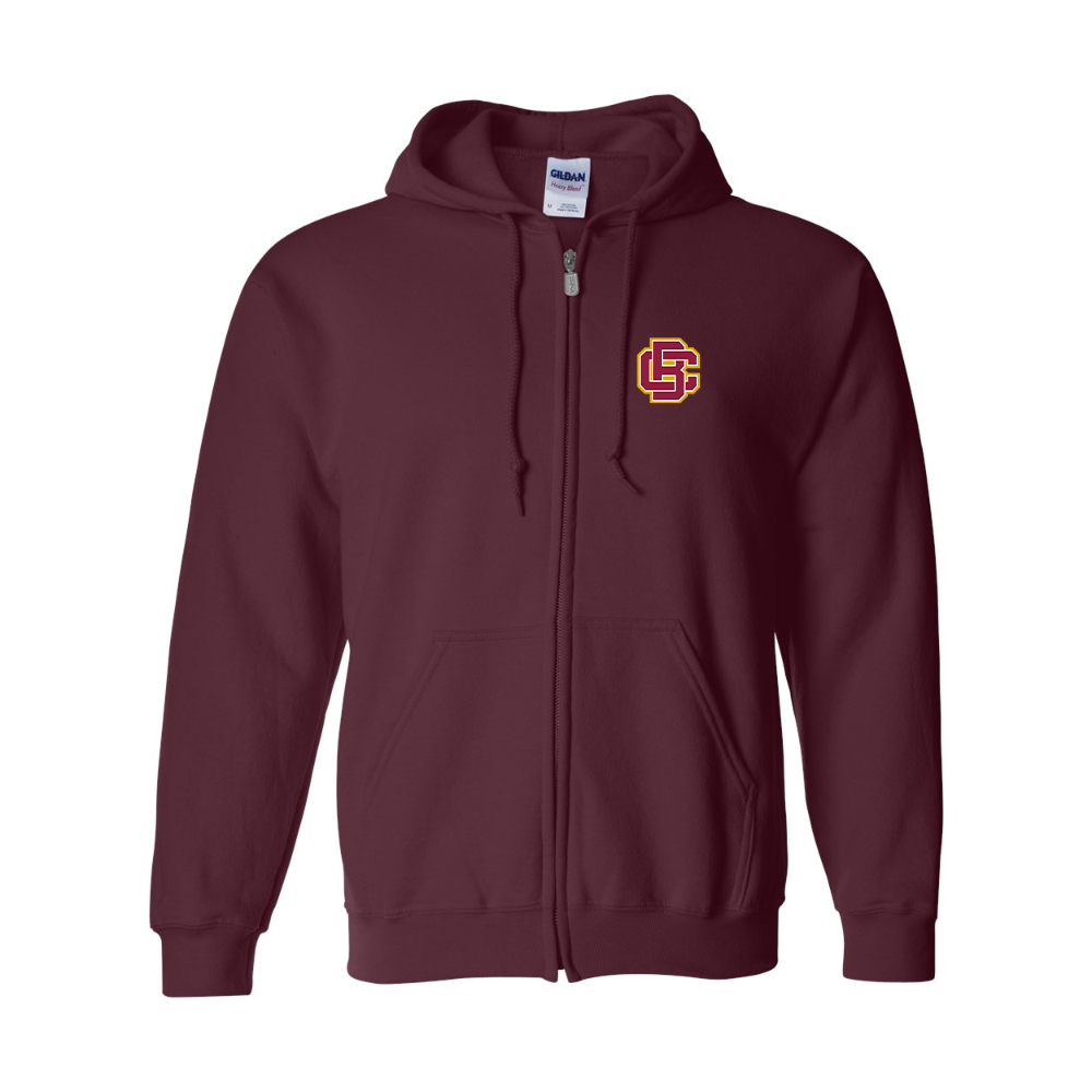 Men's Bethune Cookman Wildcats Gildan  Heavy Blend Full Zip Hooded Sweatshirt