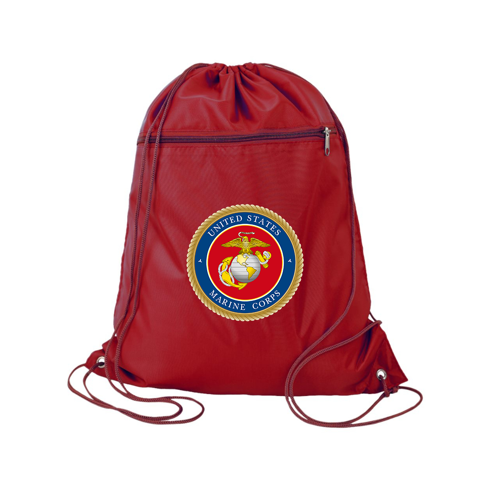 USMC Emblem Q-Tees - Polyester Cinchpack