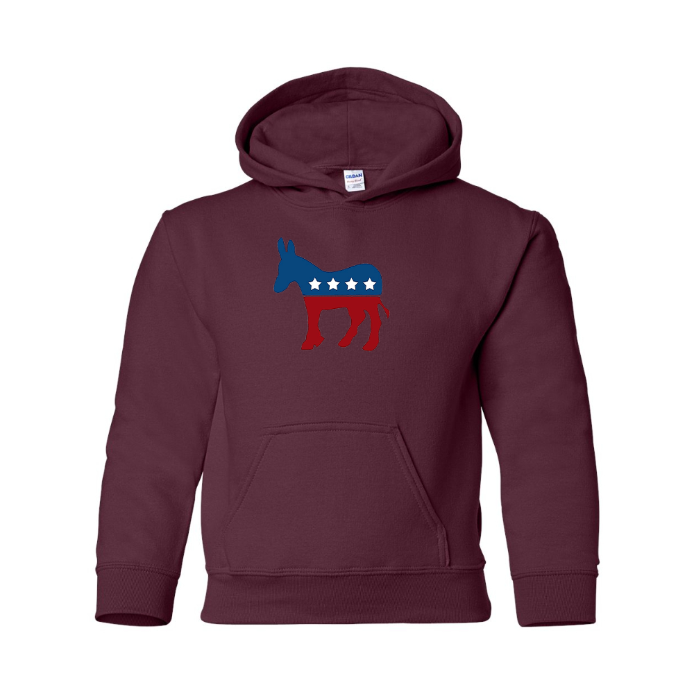 Youth Democrat Election Symbol Gildan Heavy Blend  Hooded Sweatshirt