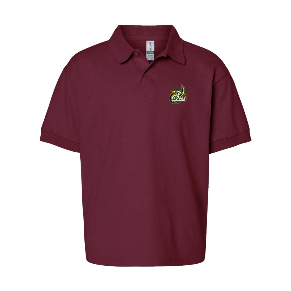 Youth Charlotte 49ers Gildan Dry Blend Jersey Polo
