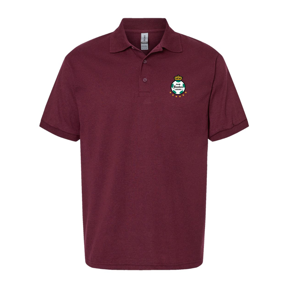 Men's Santos Laguna Soccer Gildan Dry Blend Jersey Polo