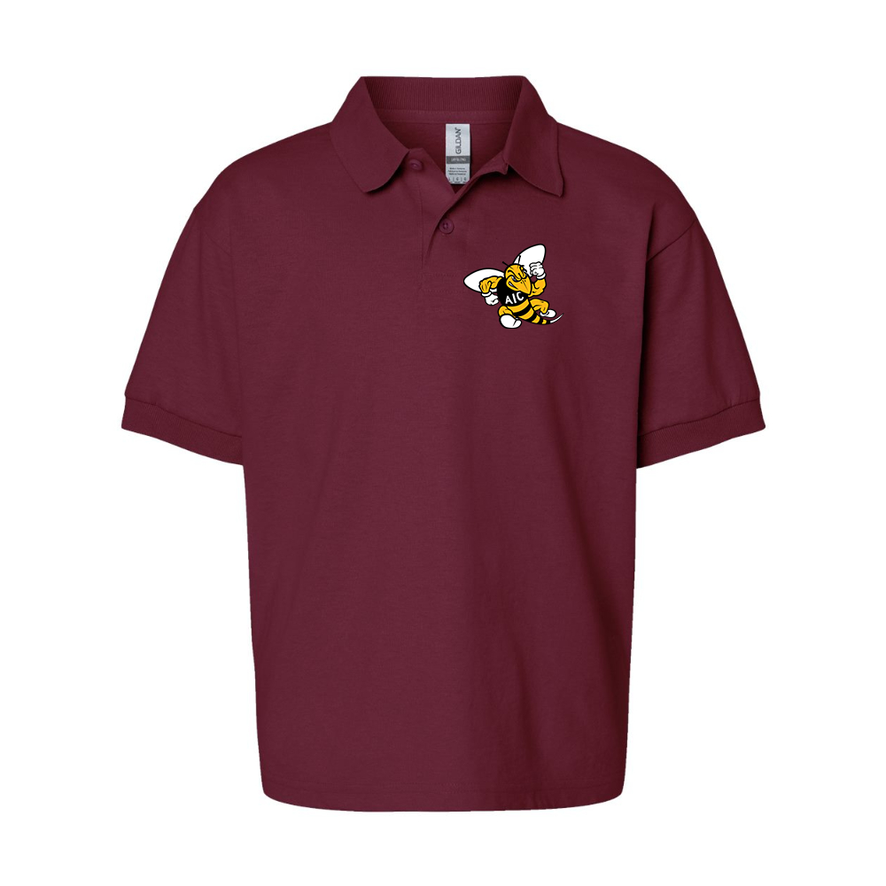 Youth AIC Yellow Jackets  Gildan Dry Blend Jersey Polo