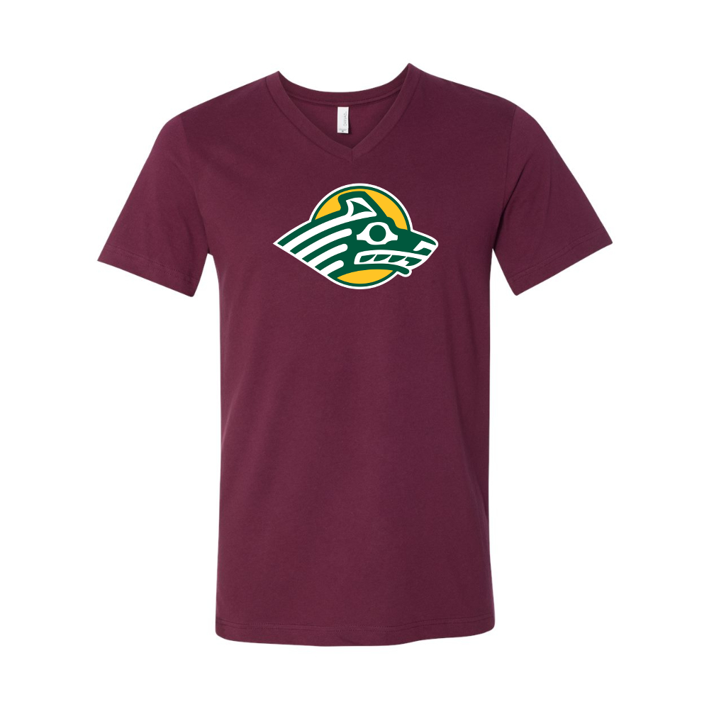 Alaska Anchorage Seawolves   BELLA  CANVAS - Jersey V-Neck T-Shirt
