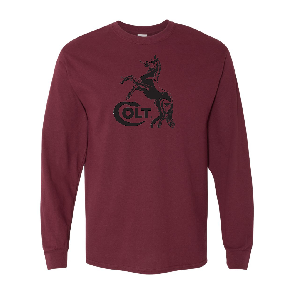 Men's Colt Horse Gildan Heavy Cotton Long Sleeve T-Shirt