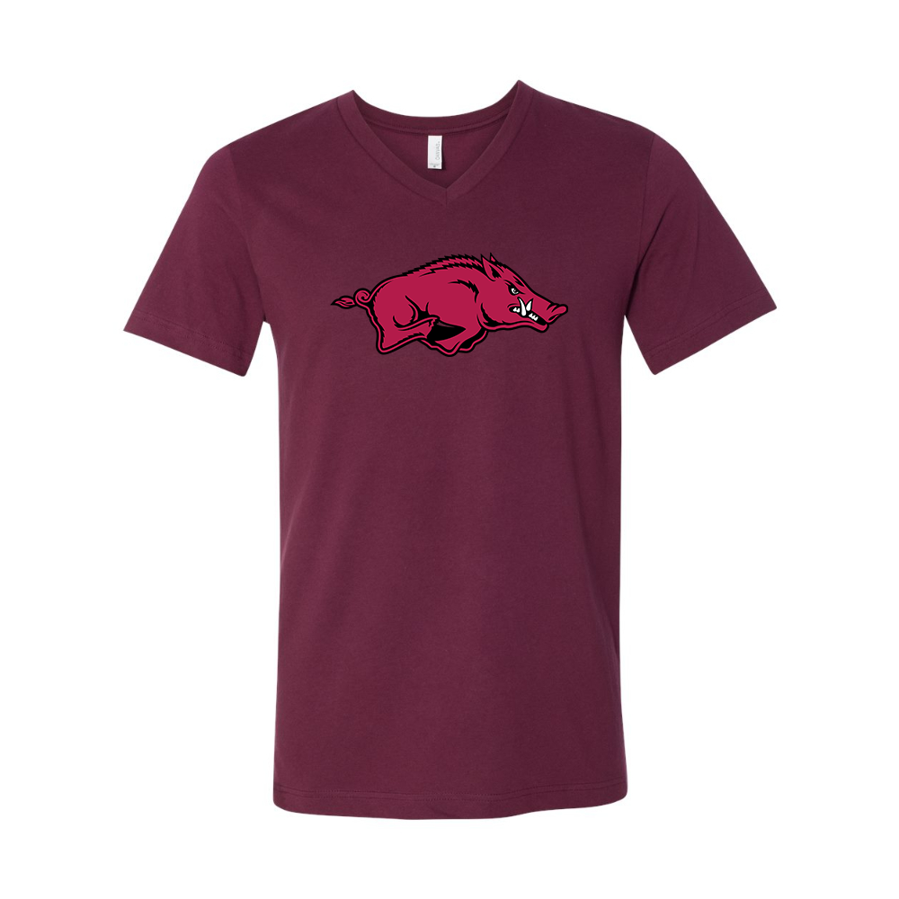 Arkansas Razorbacks  BELLA  CANVAS - Jersey V-Neck T-Shirt