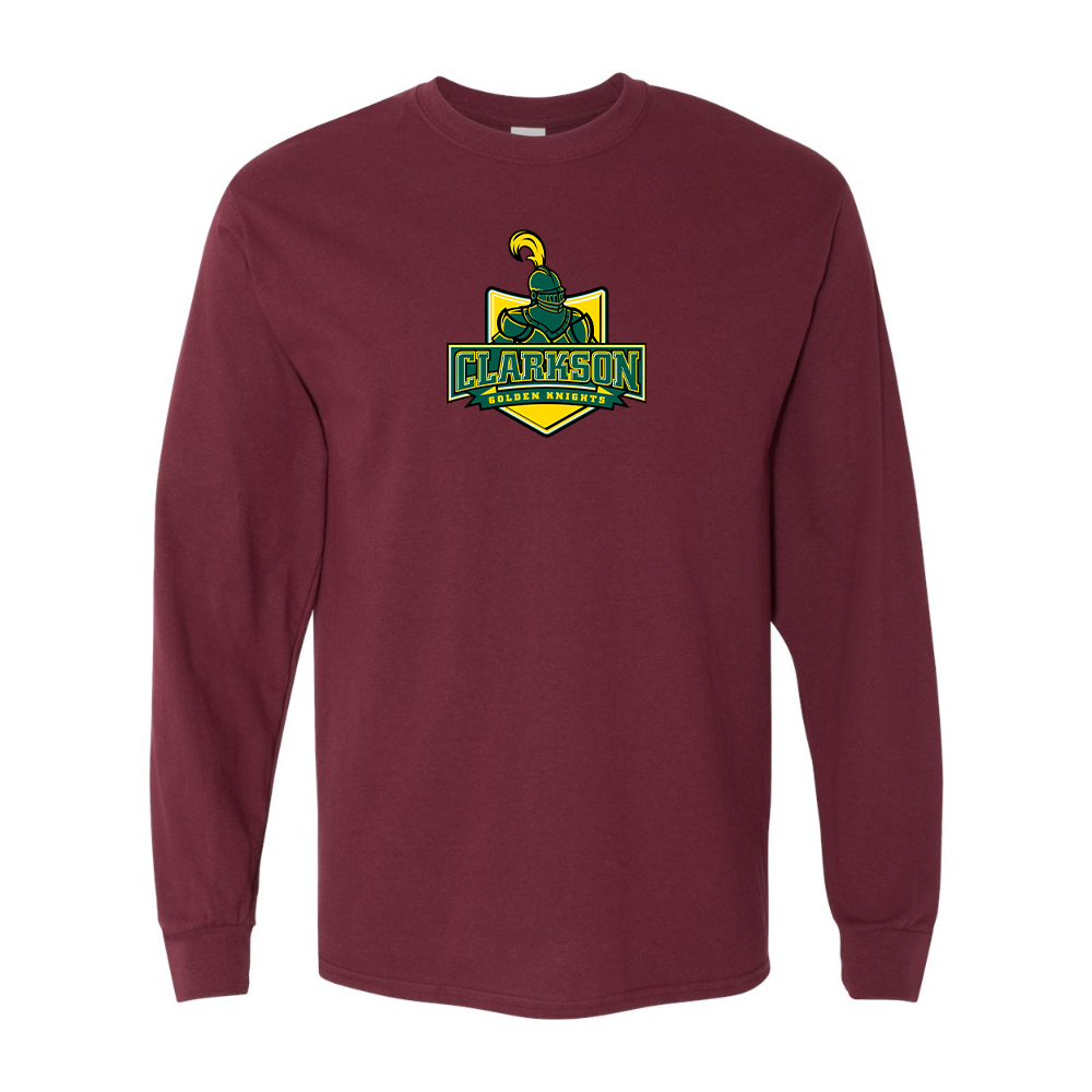 Men's Clarkson Golden Knights Gildan Heavy Cotton Long Sleeve T-Shirt
