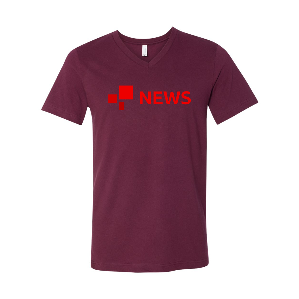 BBC News  BELLA  CANVAS - Jersey V-Neck T-Shirt