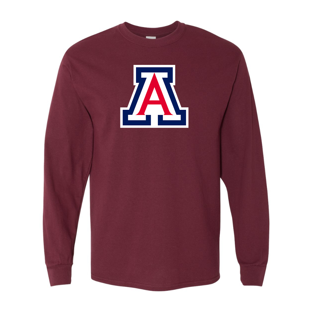 Men's  Arizona Wildcats Gildan Heavy Cotton Long Sleeve T-Shirt