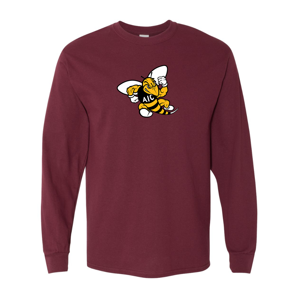 Men's AIC Yellow Jackets  Gildan Heavy Cotton Long Sleeve T-Shirt