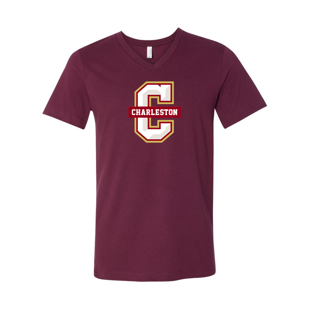 Charleston Cougars BELLA  CANVAS - Jersey V-Neck T-Shirt