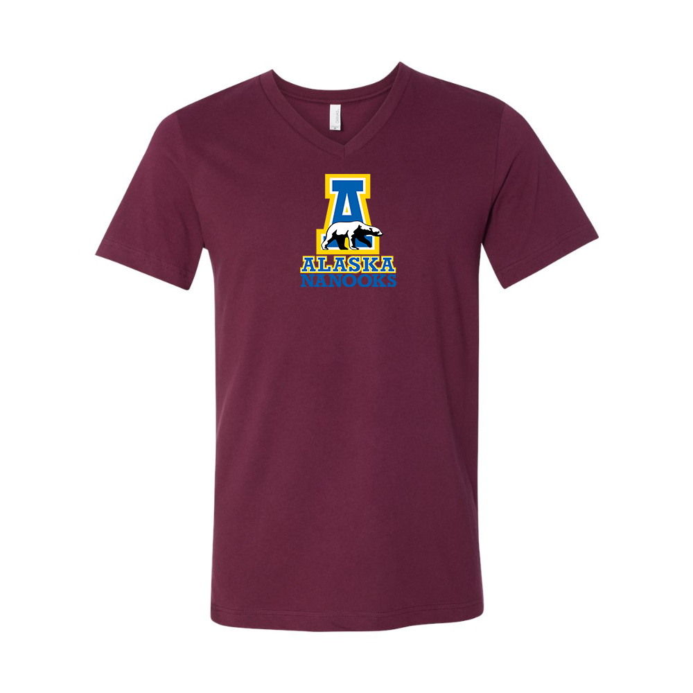 Alaska Nanooks  BELLA  CANVAS - Jersey V-Neck T-Shirt